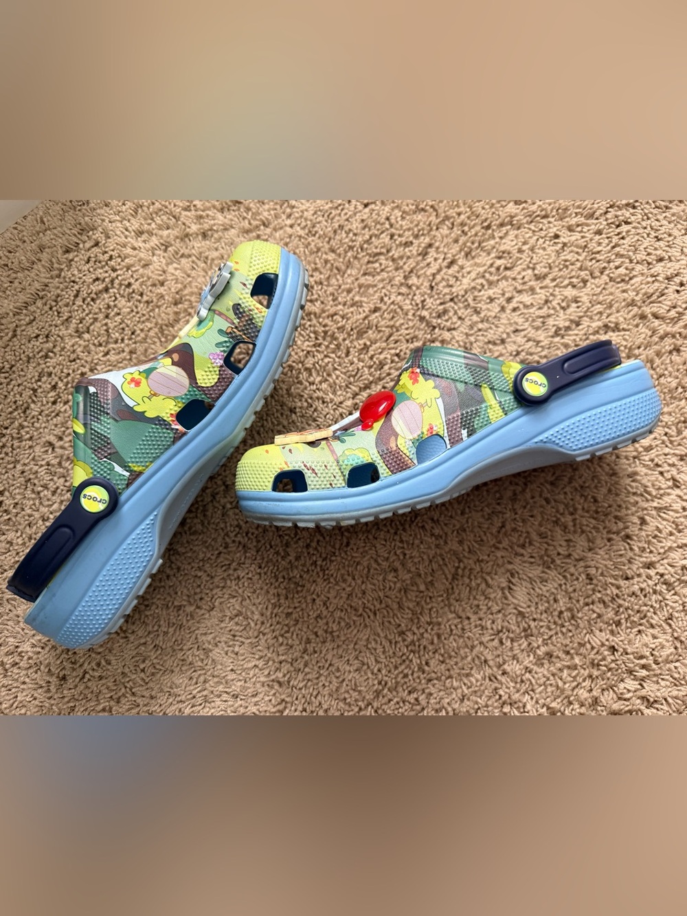 Men’s Slip-On Crocs with Bluey Characters - Green/Blue - Picture 4 of 5
